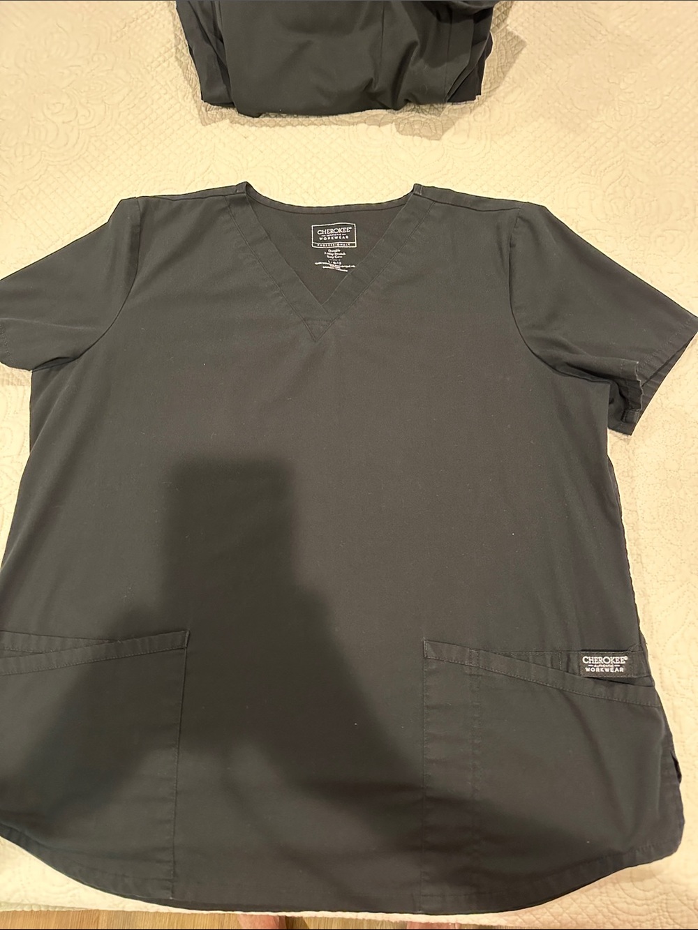 Cherokee Women's Black V-Neck Medical Scrub Top